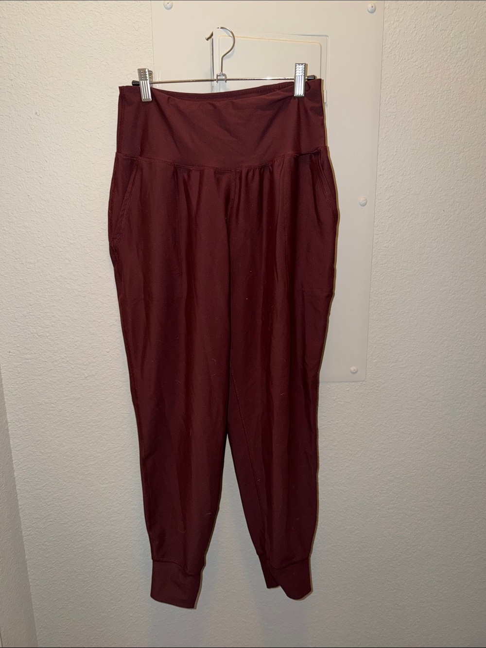 Old Navy Maroon High-Waist Jogger Pants